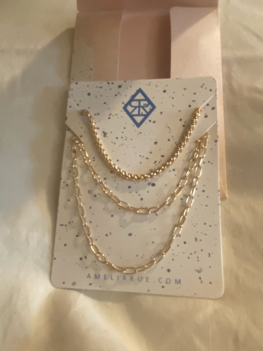 Amelia Rue Gold Layered Chain Necklace Set